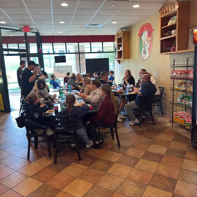 Dining room at Suppa's with customers at the tables
