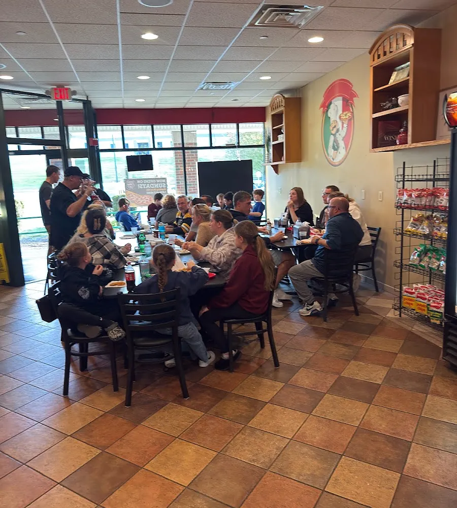 Dining room at Suppa's with customers at the tables